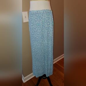 Blue Patterned Women's Maxi Skirt Sigrid Olsen Sport 10